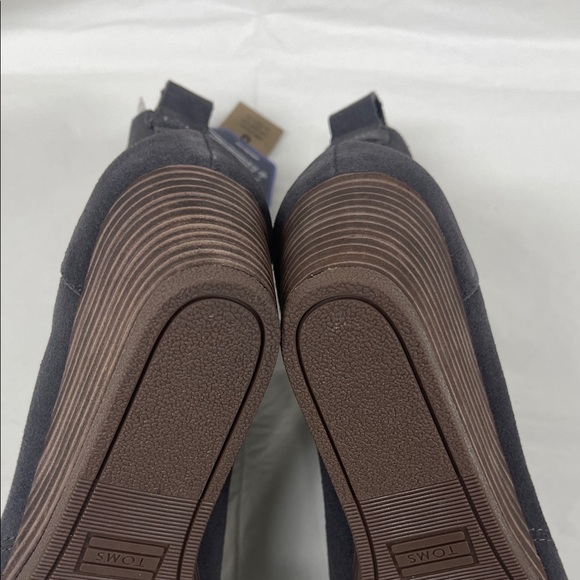 TOMS Charcoal Suede Wedge Booties - Picture 9 of 12